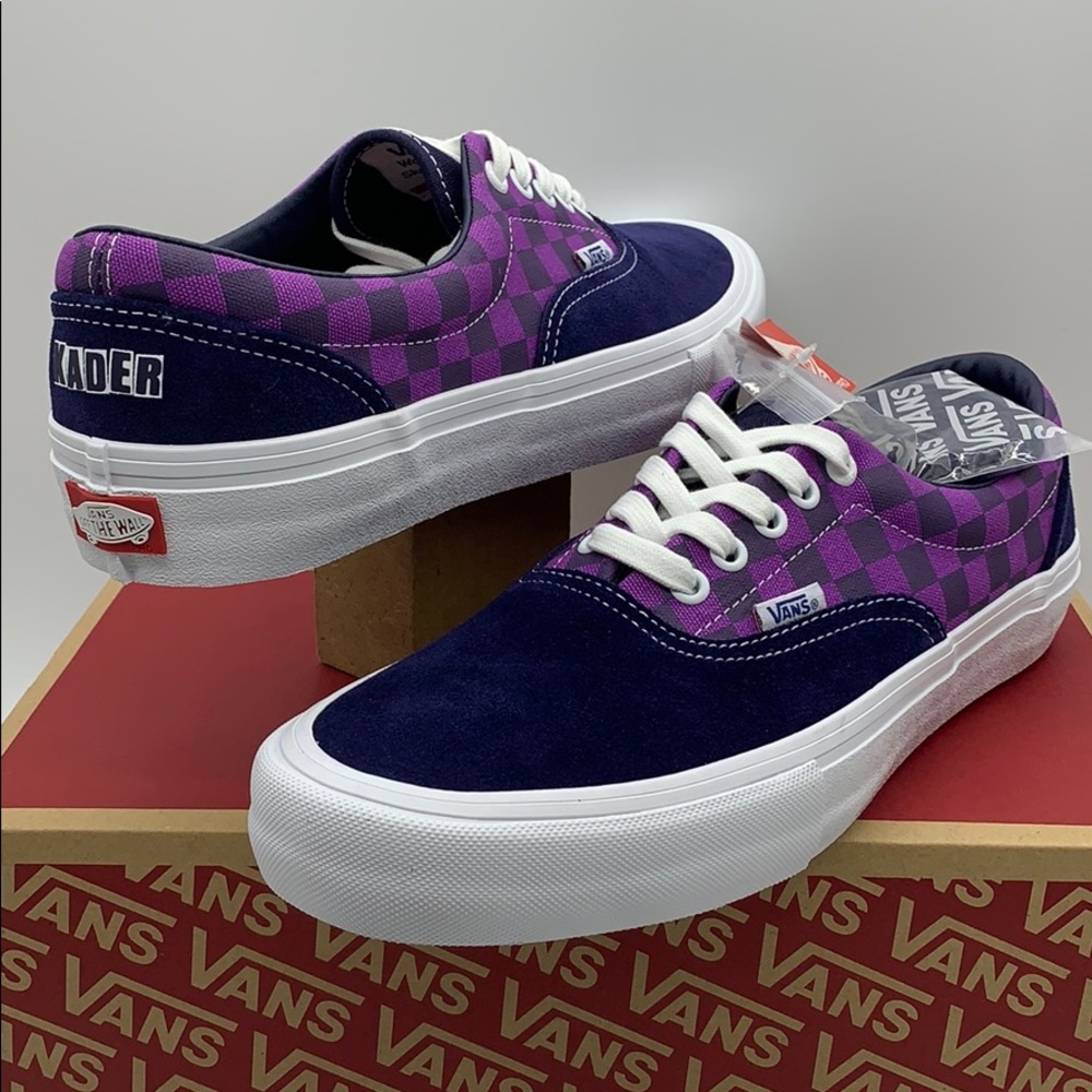 VANS ERA PRO BAKER KADER/Purple Checkerboard Men’s - Picture 16 of 16